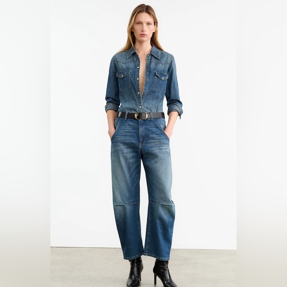 Nili Lotan Denim - Nili Lotan Emerson denim classic Barrel Jeans size 26 new